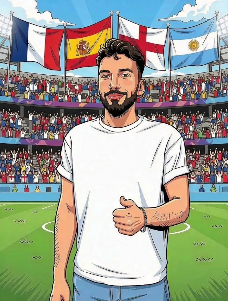 Praktikant Barbaros E. mit seinem WM-Tipp